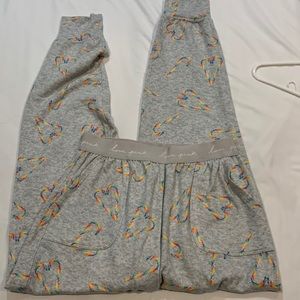 NWOT PINK Candy Cane PJ Bottoms
